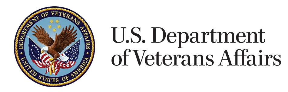 US Department of Veterans Affairs Logo - Includes a circle which encloses an eagle holding the US flag in it's talons.